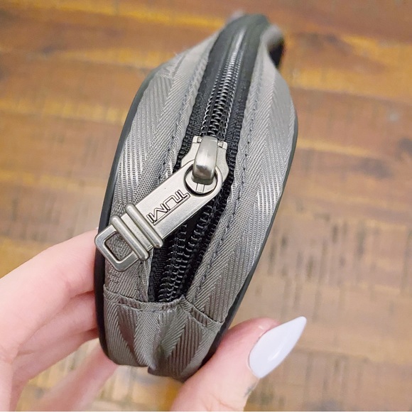 Tumi Bags Tumi Mesh Zipper Pouch Black Silver Poshmark